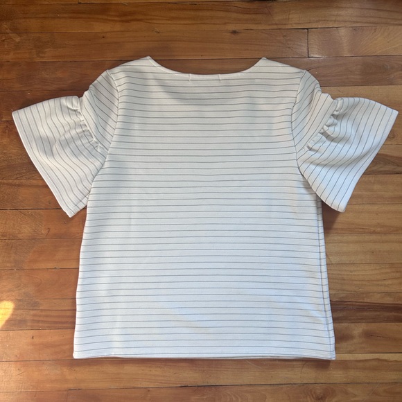 Anthropologie Flutter Sleeve Top - Picture 2 of 3
